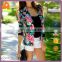 2017 Hot Sale Pink Rose Print Floral Women Winter Jacket with Long Sleeve