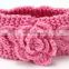Winter new fashion knitted camellia twist braided baby warm hairband children kids hair accessories