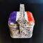Customized Color Embossed Lunch Box Christmas Tin Buckets Pail
