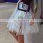 TWOTWINSTYLE Summer Sexy Mesh Denim Patchwork Skirt For Women High Waist Big Size Mini fashion new