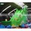 Commercial green double slide inflatable water slide