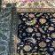 medium size blue color handmade silk persian carpet special for new year 2021