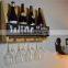 Accept OEM Wall Mounted Wooden Wine Shelves Rack