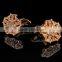 Cufflink 1Pair Gold Star Rhinestone Crystal CZ Fashion Men Gift Wedding Party