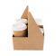 Kraft Drink Cardboard Carrier with Handles, Cup Carrier Holders for Drink and Coffee, to Go Coffee Cup Holder Holds Up to 4 Cups , Hot/Cold Drink Carrier, Cardboard Carrier for Cafes Food Delivery Service