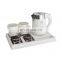 Honeyson new white 0.6L double layers electric kettle with welcome tray for hotel