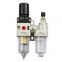 AC2010-02  FR.L two points Air Source Treatment units Pneumatic Filter Regulator Lubricator with Compressor Gauge