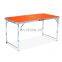 Portable outdoor furniture adjustable aluminium dining picnic table bbq camping folding table with umbrella hole