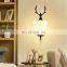 Best selling Antler Design Wall Light 85265V Glass Lampshade Metal Chassis E27 Bulb socket Material Decoration bedroom Wall Lamp