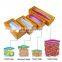 Customizable High Quality Elegant Kitchen Food Wooden Bamboo Dispenser Ziplock Bag Storage Organizer Dispenser For Gallon