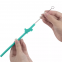 Factory Reusable Dinosaur Silicone Straw BPA Free Foldable Tumbler Silicone Baby Bottle Drinking Straw