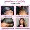 180 Density V Part Bone Straight Glueless Wig Human Hair Ready To Wear 32 Inch Brazilian Wigs for Women