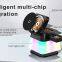 Compact Portable 3-in-1 Magnetic Wireless Charger Stand Fast Charging Station for iPhone Watch Earbuds-Multifunctional