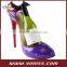 High Heel Shoe Wine Bottle Holder Rack With Glitter, Resin Wine Bottle Glass Holder