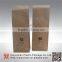 Flat bottom natural kraft paper bag , side gusset 8 side sealed paper coffee bag
