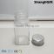 High White Spice Bottle Square Clear Bottle 80ml With Metal Cap
