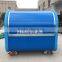 Blue Food Cart Beach Food Truck Hot Dog Hamburger Ice Cream Cart Blue Multi-function Mobile Food Trucks Room the Food Truck