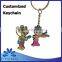 promotional custom made single side soft pvc rubber keychain with customized logo & 3D effect