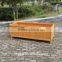 outdoor garden wooden rectangular planter box