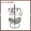 Black powder coated iron wire cup holder
