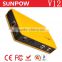 sunpow 8000mah colorful Car Emergency Power bank battery charger Mini 12v car jump starter with Air compressor
