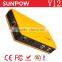 sunpow 8000mah colorful and Multi-Function 12v car jump starter Mobile Power Bank Battery booster with Air compressor