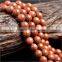 High quality gemstone brown glod stone round beads jewelry