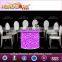 Glass top dining table and chairs set/special wedding table and chair for home and hotel