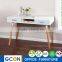 Ash wood legs wood small writing desk with drawers