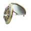 diameter 7cm fancy decorated round metal makeup mirror