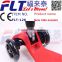 2015 Top selling folding four big PU lighted wheels red kick scooter with CE