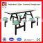 Marble top stainless steel metal dining table base restaurant dining table for sale