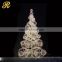 White outdoor lighted snowing christmas tree christmas decoration