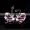 Colorful crystal pure pairs of swan for wedding table centerpieces & decorations