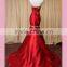 Red satin chinese wedding dress mother of the bride