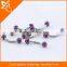 Eyebrow body jewelry,stainless steel crystal ball Curved Barbell Eyebrow Ring Piercing