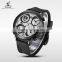 WEIDE Watch Men 2016 Sport Stainless Steel Back Water Resistant Original Diving Watch Unique Multiple Time Zone Wrist Watch