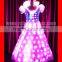 RGB color change light up princess dress,programmable battery led wedding dress,led lights prom dress