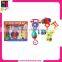2015 newest product fancy hand bell plastic baby rattle