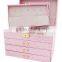 Innovative exported combined leather watch and jewelry box