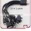 High Quality Retractable Universal USB Charger Data Charging Cable 10 in 1 USB Cable for iPhone 4 5 for Samsung S4 S3 HTC