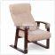 TDX-608-2 QVB HANGZHOU JIANDE TONGDA LINEN FABRIC SEAT AND BIRCH WOOD FARAME Recliner Chair