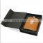 leather wrapped hip flask with color print logo