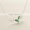 Cheap Jewelry Manufacturer Gemstone Green Cz Stone Silver Necklace