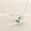 Cheap Jewelry Manufacturer Gemstone Green Cz Stone Silver Necklace