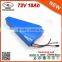 Triangle Mode Top Quality Lipo Battery Pack 72V 18Ah Lithium Ion Battery used in Samsung 18650 High Power Cell