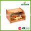 new products high quality hot selling bamboo bread box,bread bin storage box, wholesale