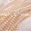 8-9mm natural nearly round freshwater cultured pearl free shipping