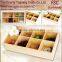 Wooden tray with compartment,wooden Xmas gift tray,wooden storage tray