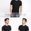 Youth round collar contracted loose cotton pure color half sleeve shirt